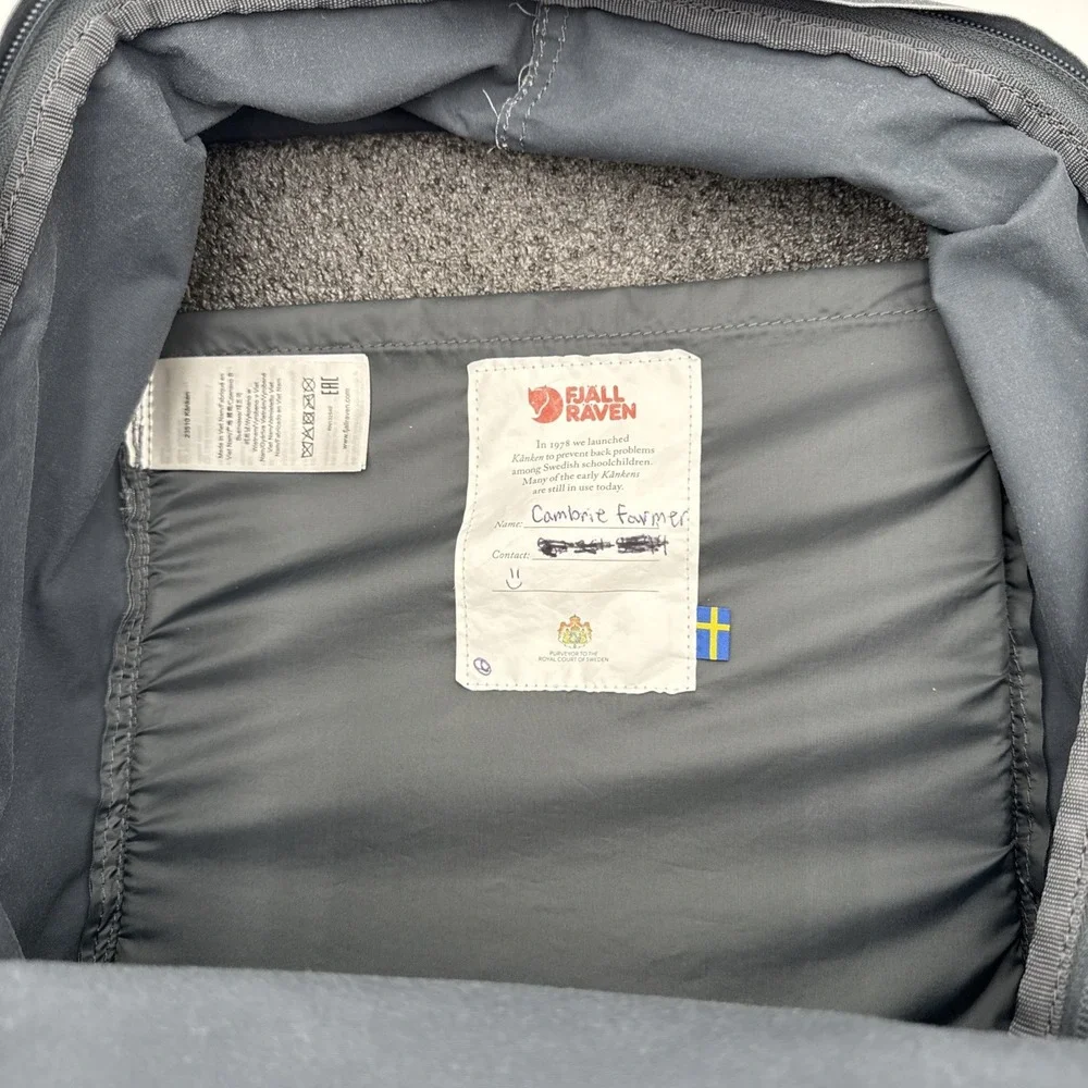 Fjallraven-Kanken Classic Backpack w/Bottle‎ Pocket Gray/blue